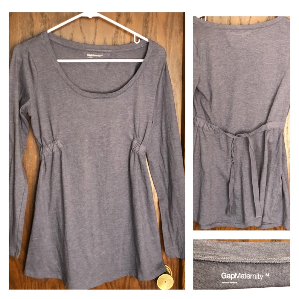 GAP Maternity Long-Sleeve Tie Back Shirt
